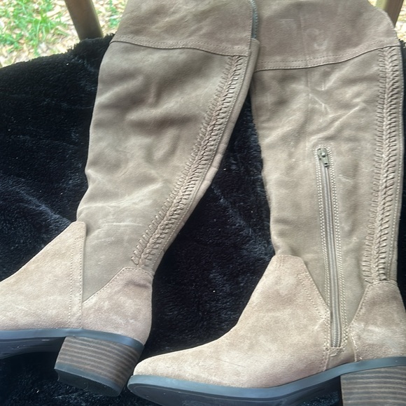Vince Camuto taupe  suede knee-high boots brand new